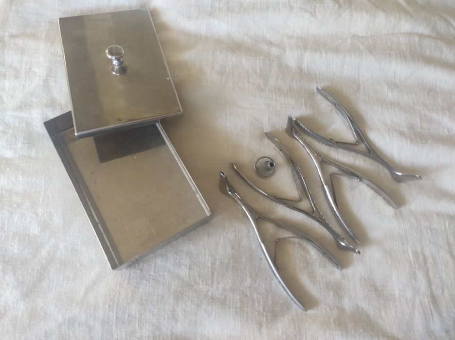 Trusa medicala inox cu speclu nazal Vienna si speclu auricular