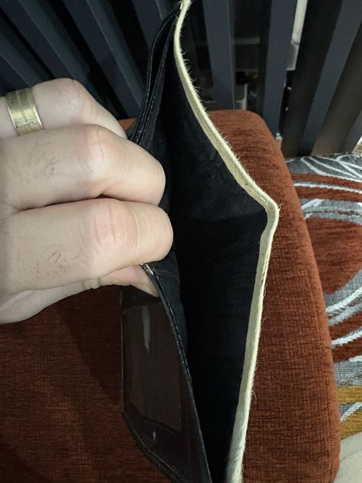 Portofel unisex din blana naturala de vacă