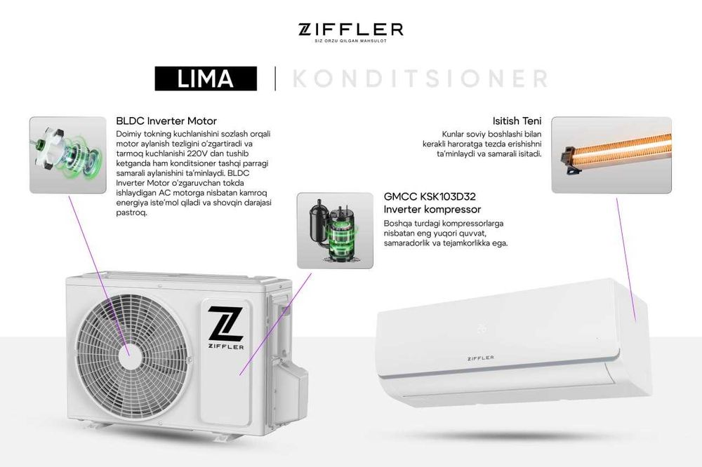 Кондиционер Ziffler 12 DC INVERTER