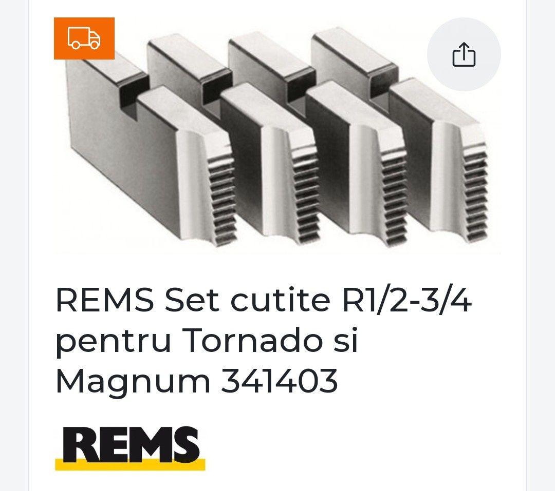 Bacuri de filetat Rems  /piese și accesorii