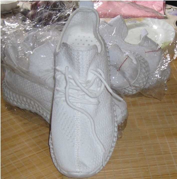 летние белые Yeezy Boost, дышащие, очень удобная обувь, легкая стирка,