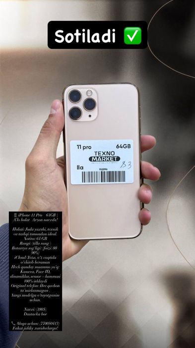 Iphone 11 sifati kafolatlangan
