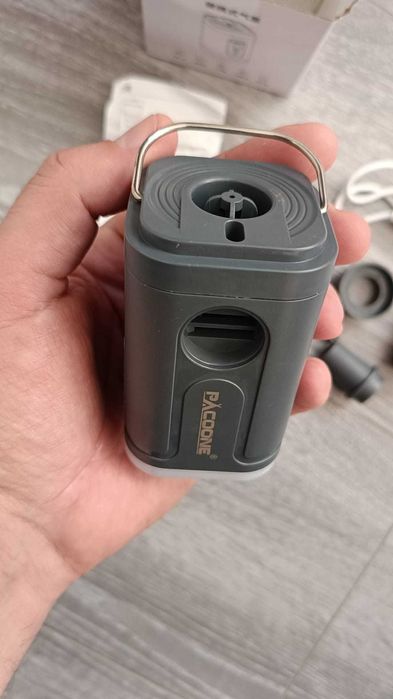 Pompă umflare și dezumflare cu lampă camping și cârlig