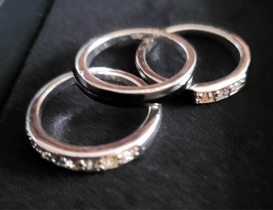 Комплект пръстени и обеци Black Enamel