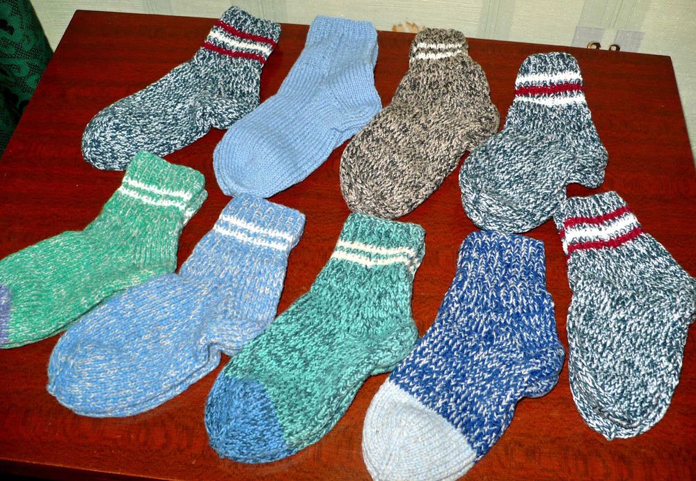 Носочки шерстяные ручной вязки для детей
