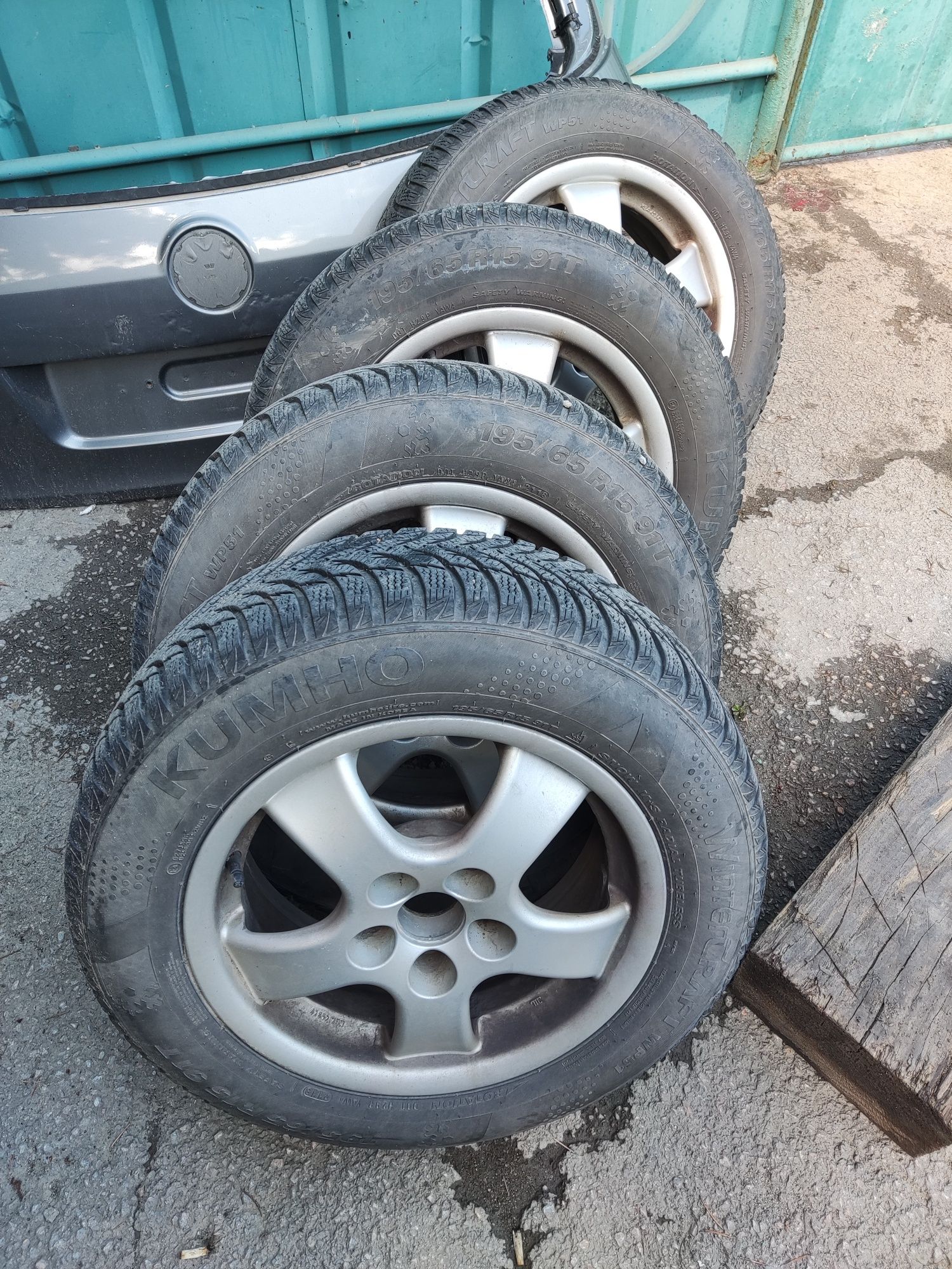 Джанти 15 5/112 с добри зимни гуми audi vw
