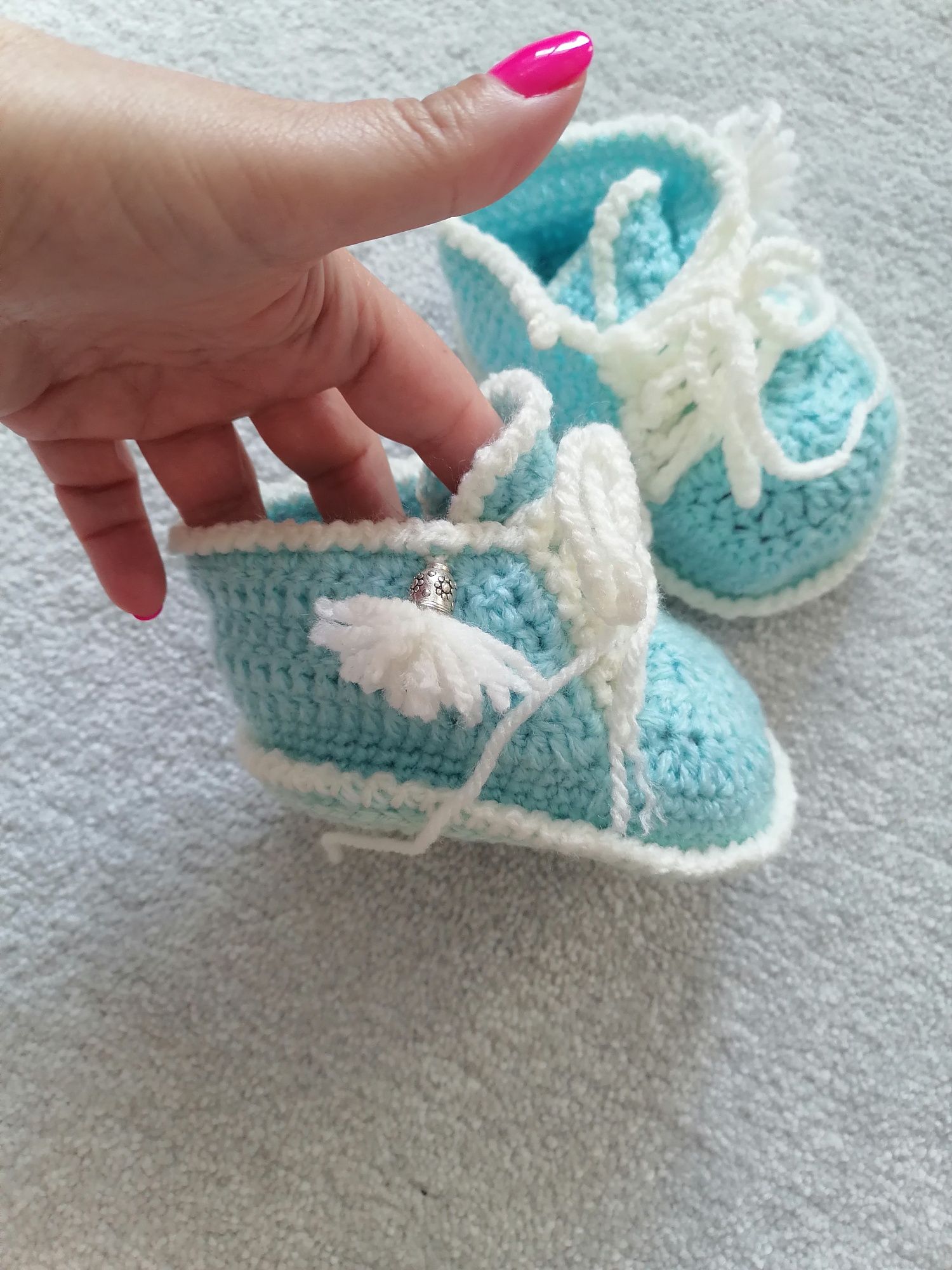 Botoșei croșetati pentru bebe hand made
