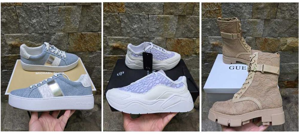 Нови,Оригинални обувки на марките Michael Kors, Armani Exchange, Guess