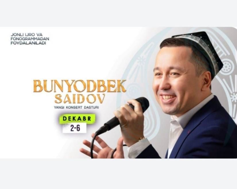 Bunyodbek Saidov konsertiga bilet