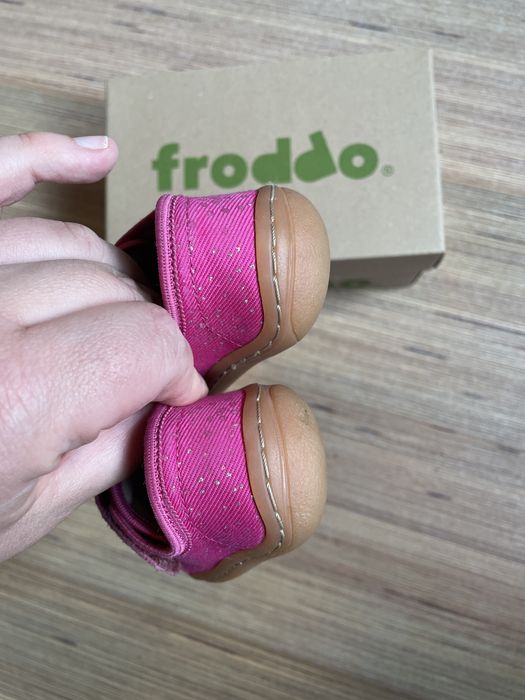 Pantofi barefoot, canvas, talpa flexibila - Froddo, Roz Ciclam - 20