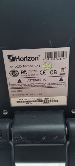 Monitor horizon 15 inchi