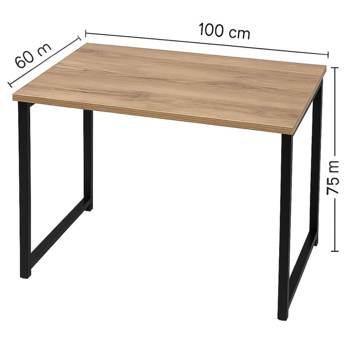 Стол офисный прямоугольный, цвет Дуб Сонома, 100×60×75 см