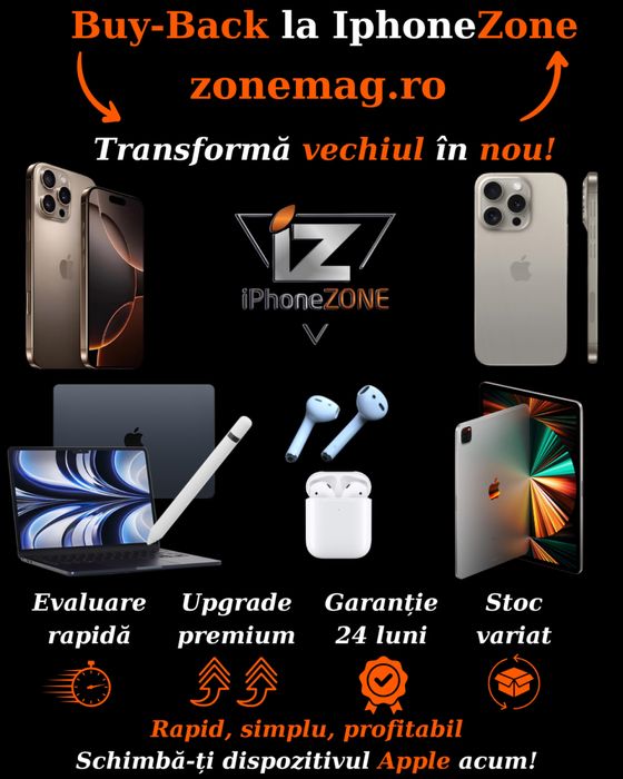 Magazin vinde iphone 15 pro max 256gb 100% garantie 24 luni