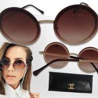 Chanel sunglasses комплект слънчеви очила кутия и кърпичка