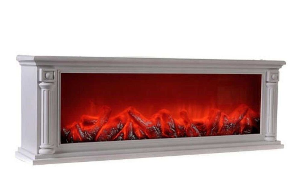Декоративна LED камина с ефект на истински пламък, 102x30x15см