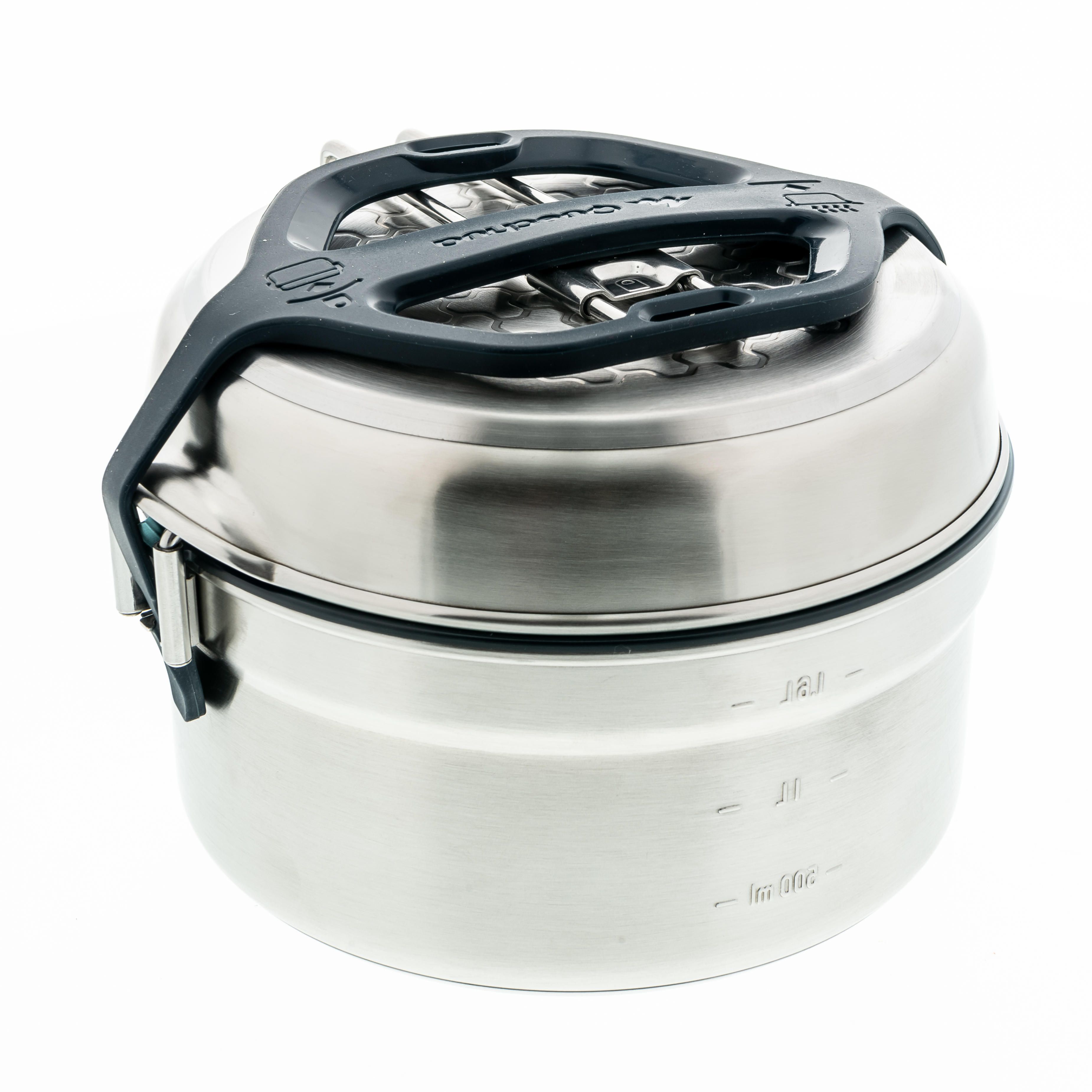 Set de gătit camping 500 inox + - produs resigilat (nou) Decathlon