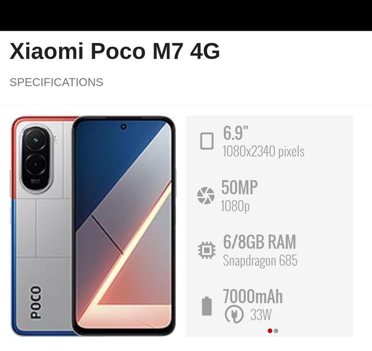 Xiaomi poco M7 4G și smartwatch sportiv NX3