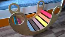 Balansoar din lemn Rainbow Rocker