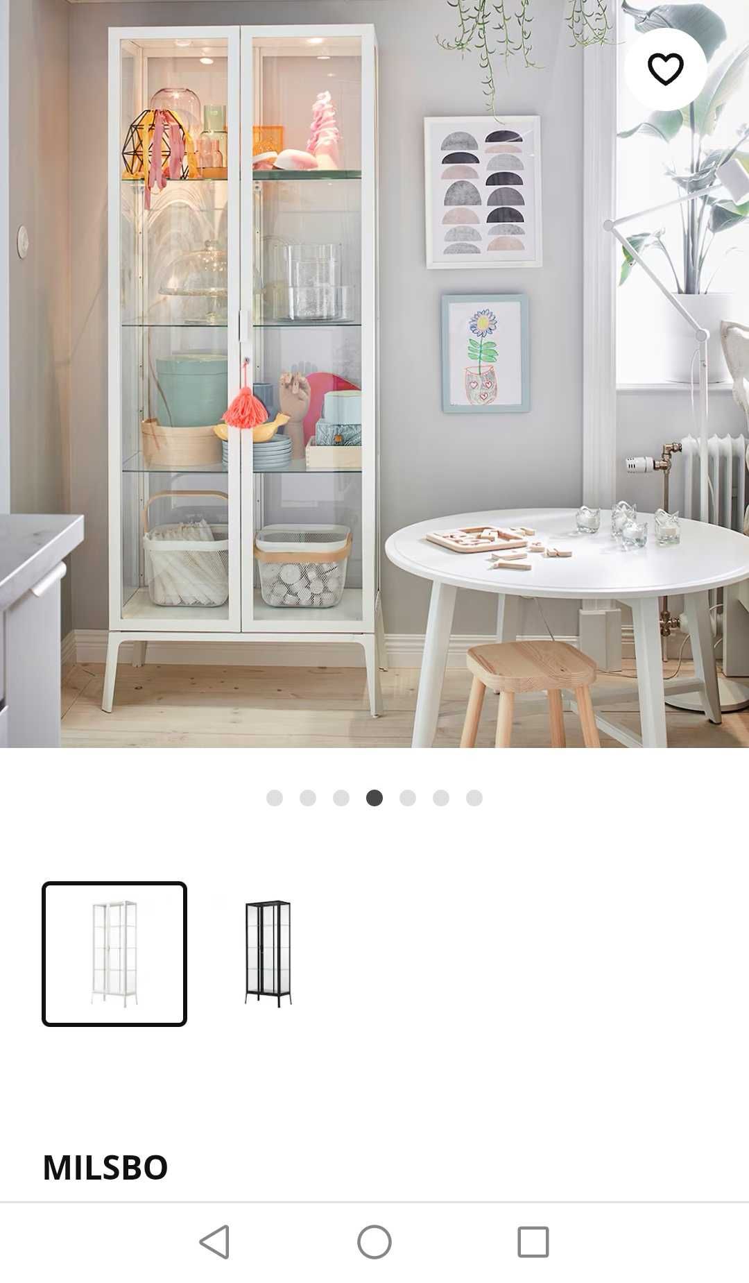 Vitrina Milsbo Ikea, alba, noua in cutie