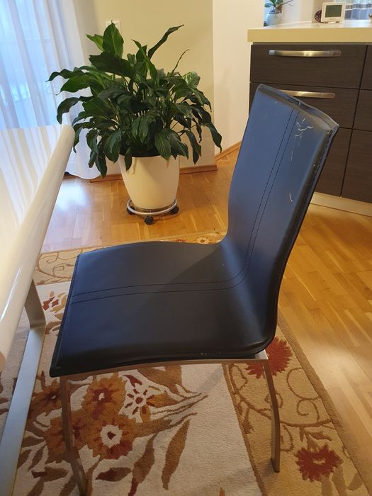Scaune sufragerie piele metal