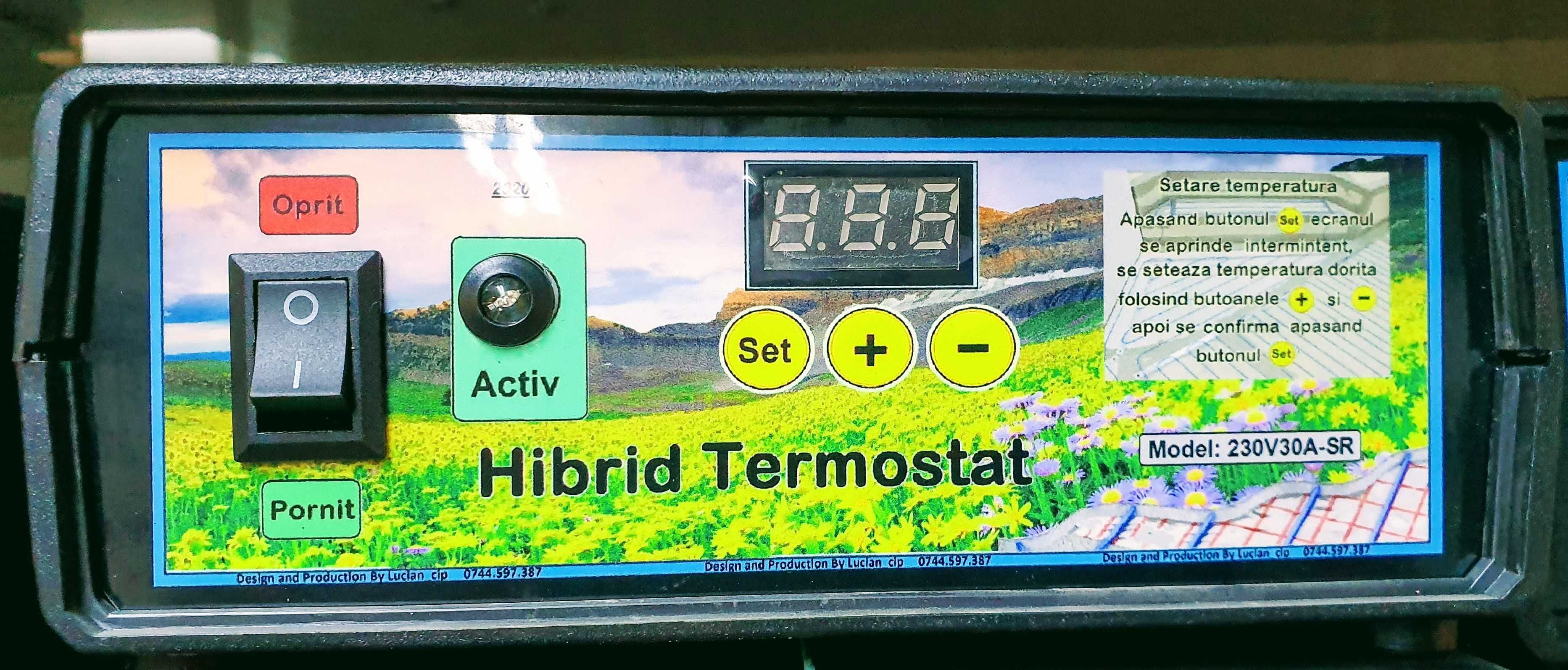 Pachet incalzire rasaduri 4-6mp termostat digital cu sonda temp.