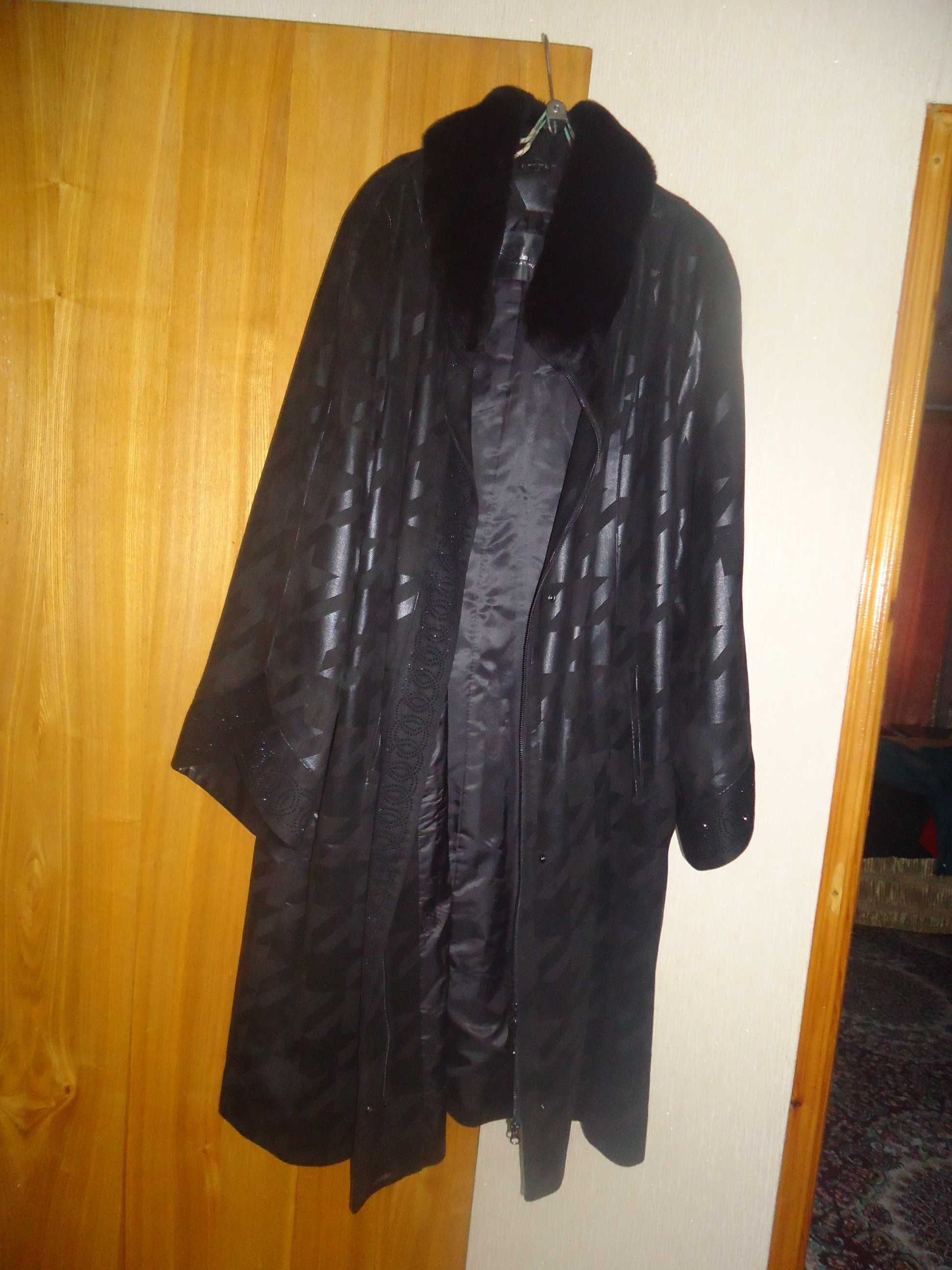Женское пальто из экокожи 64 размер (Турция),  SOLLO