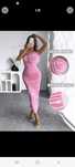 Rochie roz cu floare,impecabila