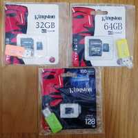 Card de memorie Kingston MicroSDHC 32, 64, 128GB clasa 10 + USB