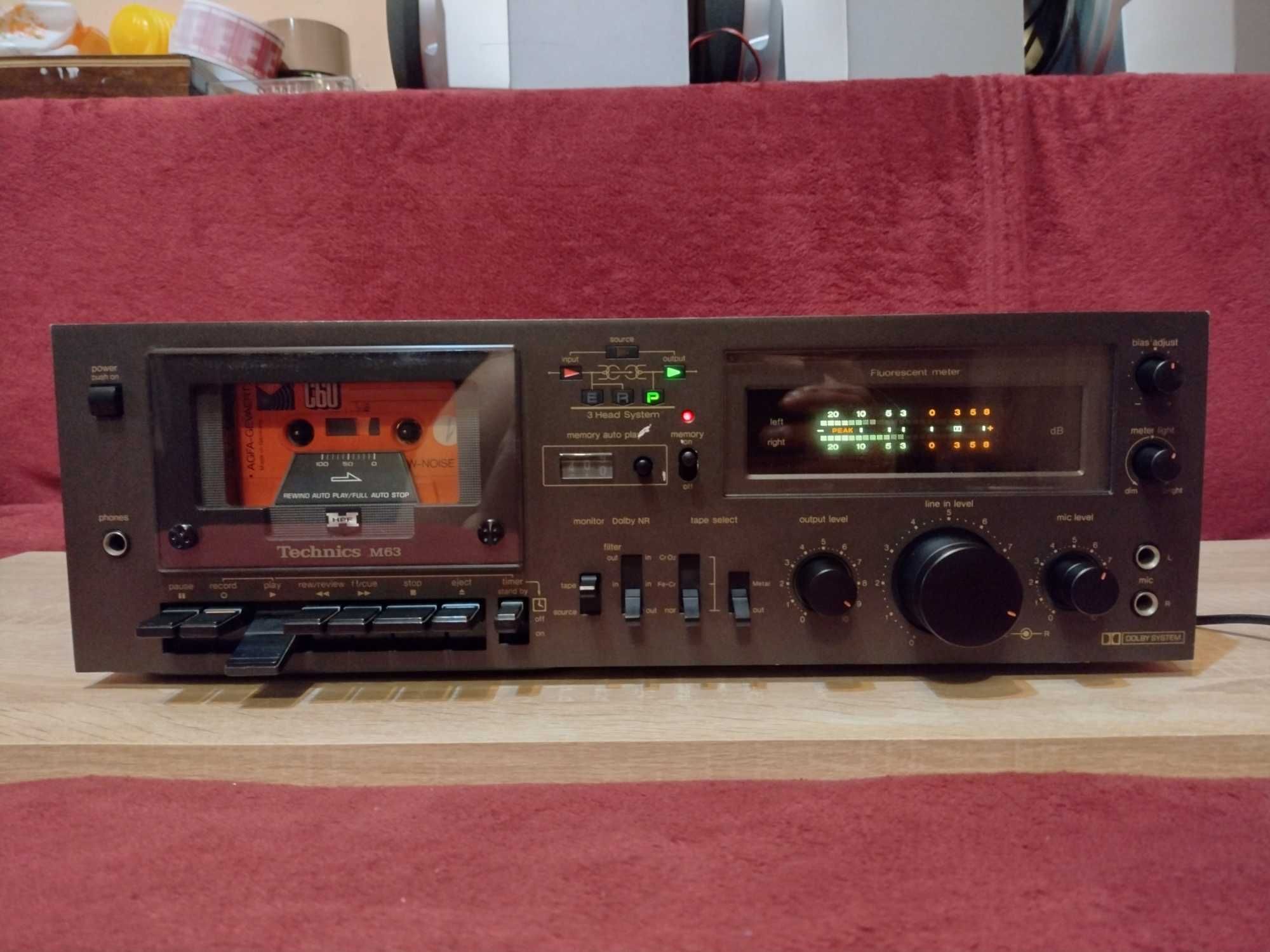 Technics RS-M63 - 3 Head vintage Stereo Cassette Deck