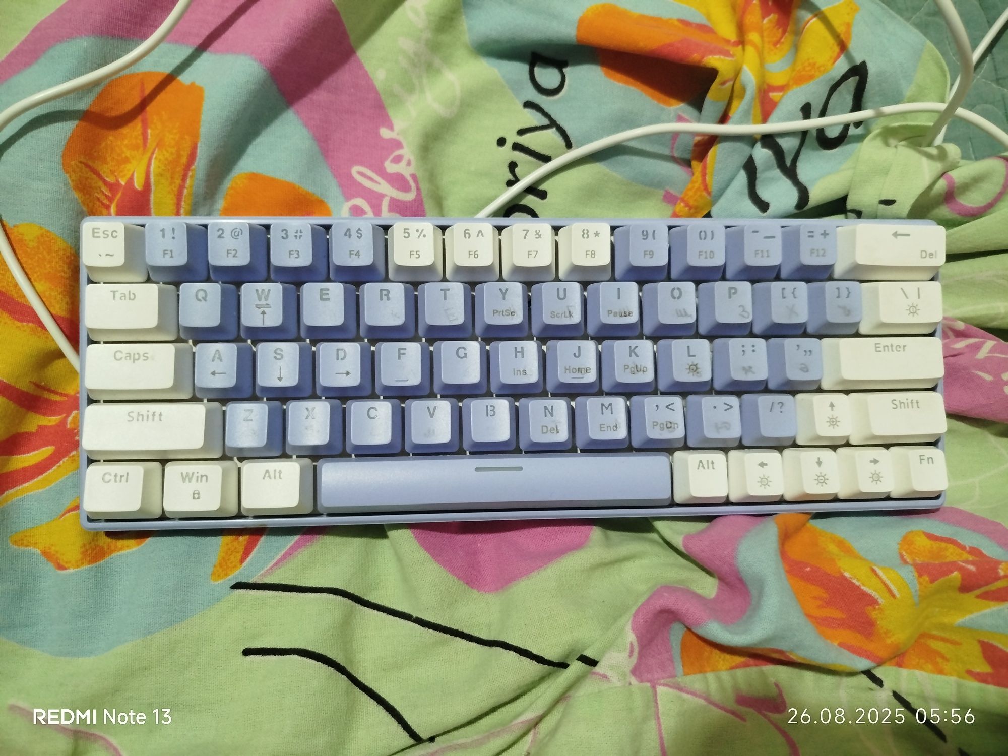 Игровая механическая клавиатура Zifrind Rgb подсветкой с 98 клавиши иг