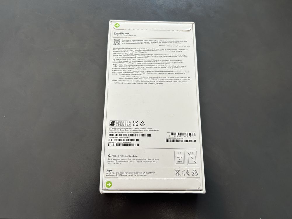 Продавам Apple iPhone 16 Pro Max 256GB-НОВ