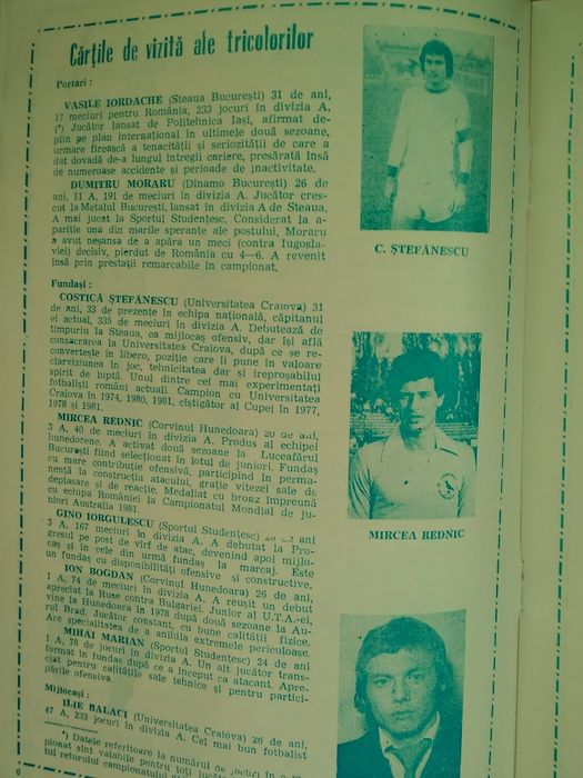 Program "România-Cipru "Preț 50lei.