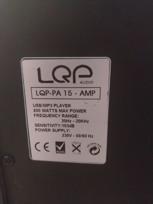 Vând boxa activa LQP PA 15 AMP