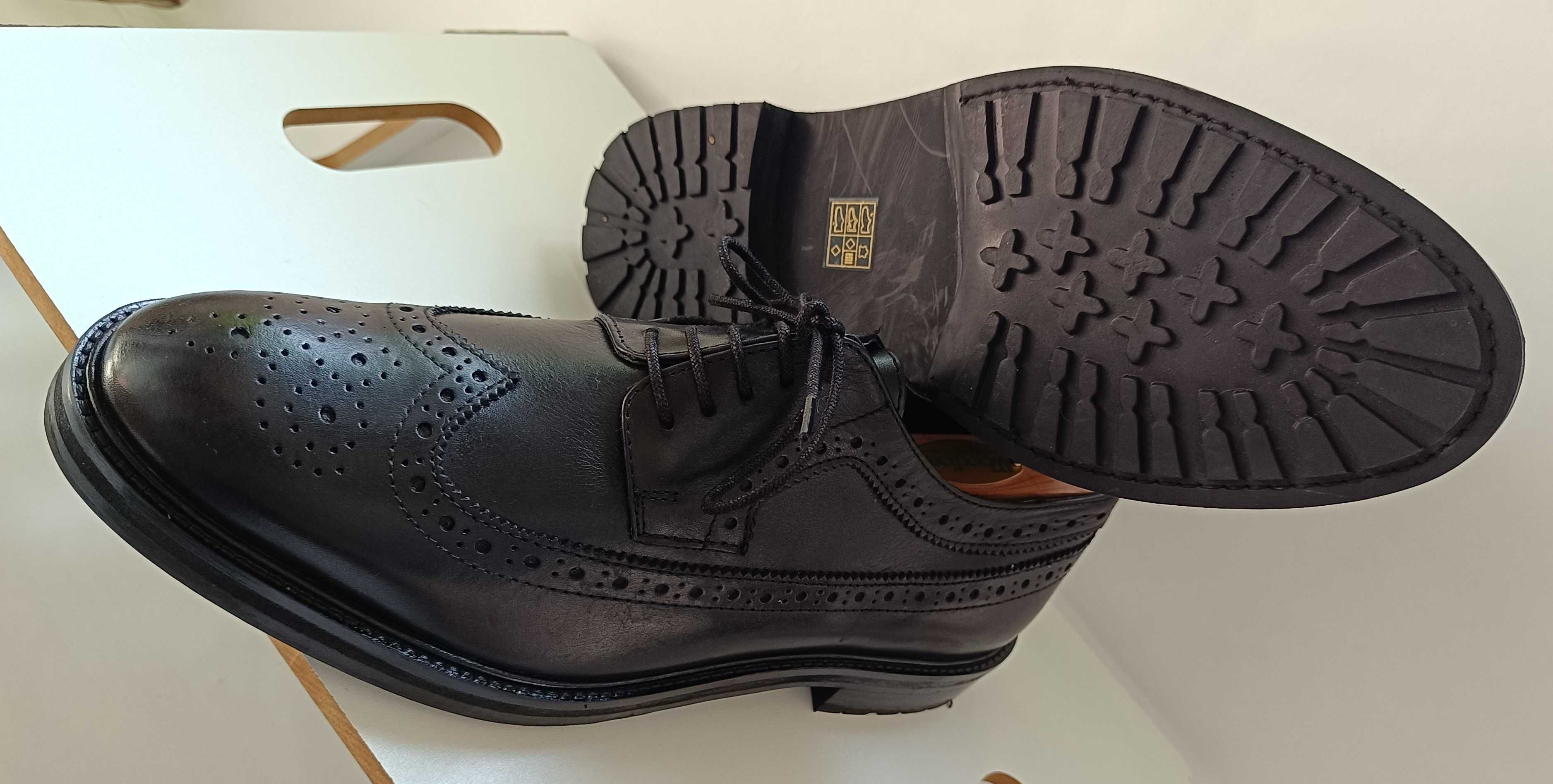 Pantofi derby 44 brogue Asos piele naturala NOI