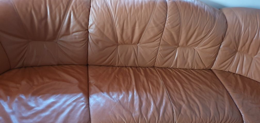 Ъглов диван - естествена кожа