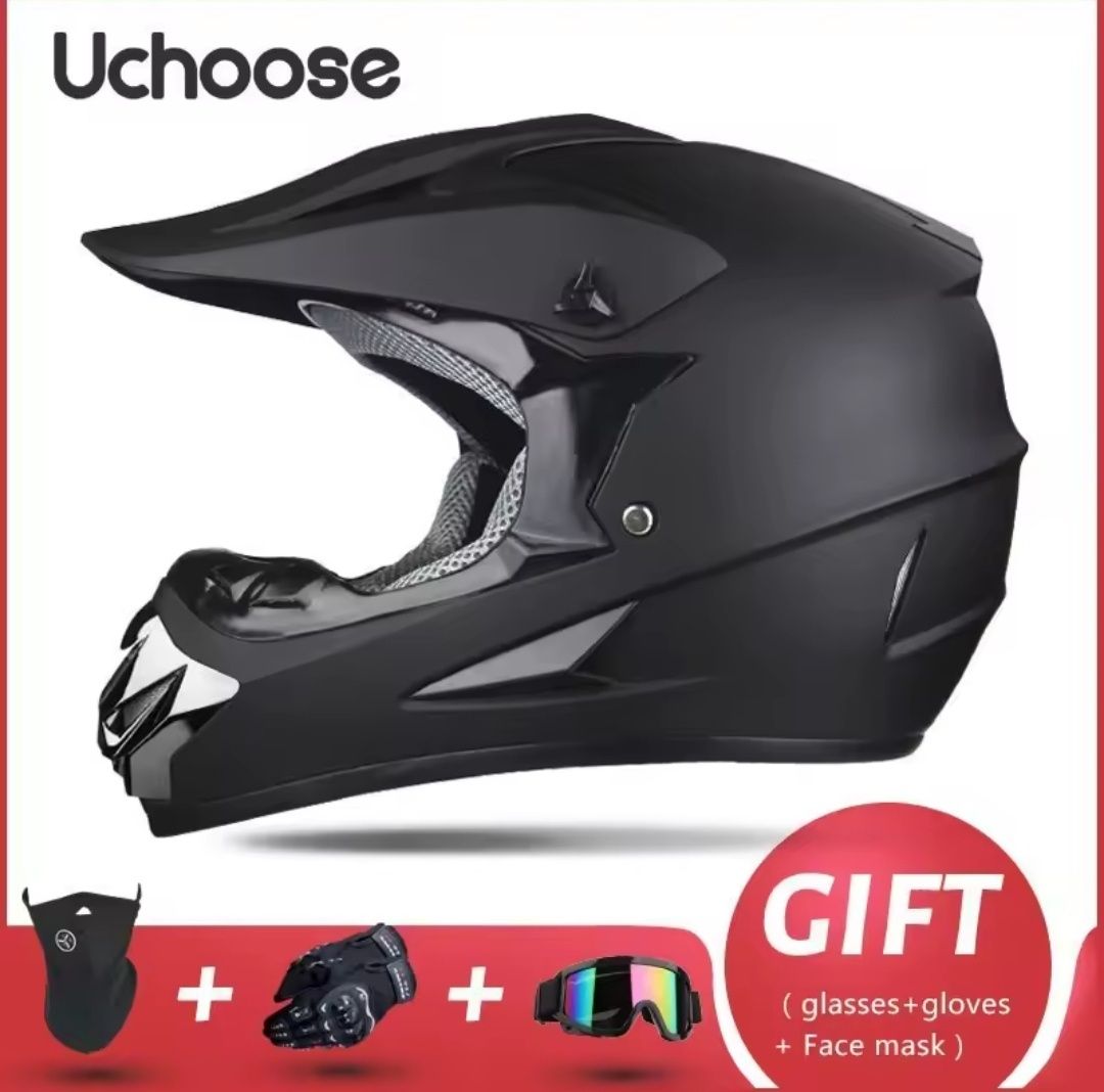Set Casca de Protectie cu Manusi, Ochelari si Cagula