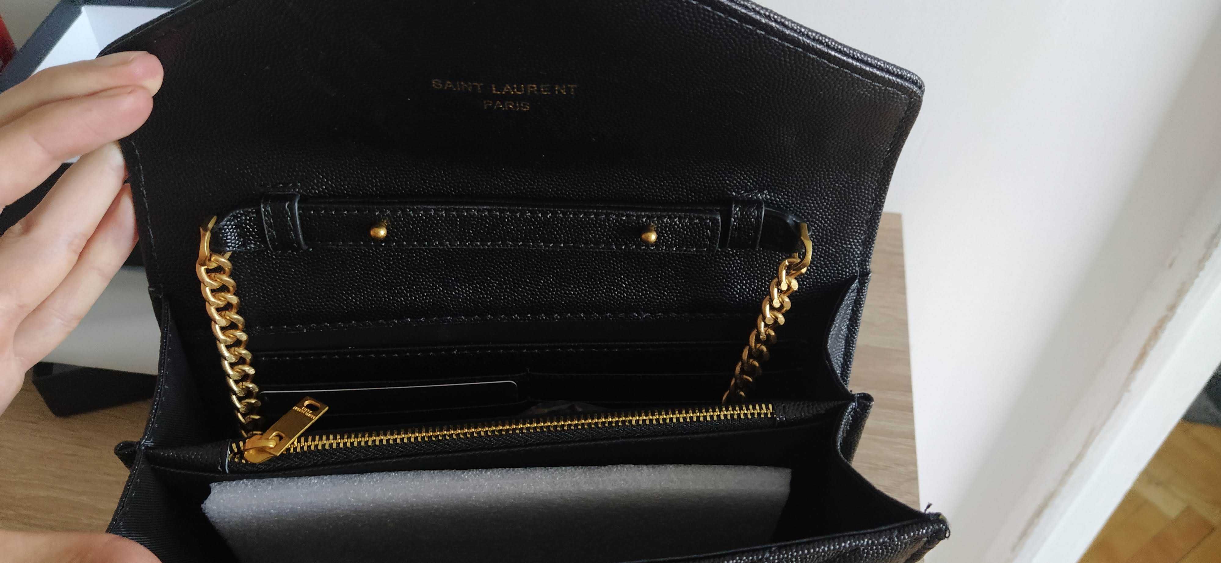 Кожена дамска чанта Saint Laurent YSL