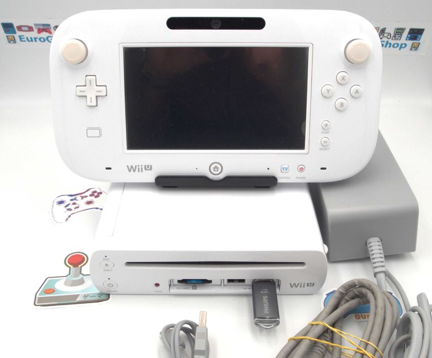 Consola Nintendo Wii U 8GB White,imp Jap-20 jocuri 32GB+128GB
