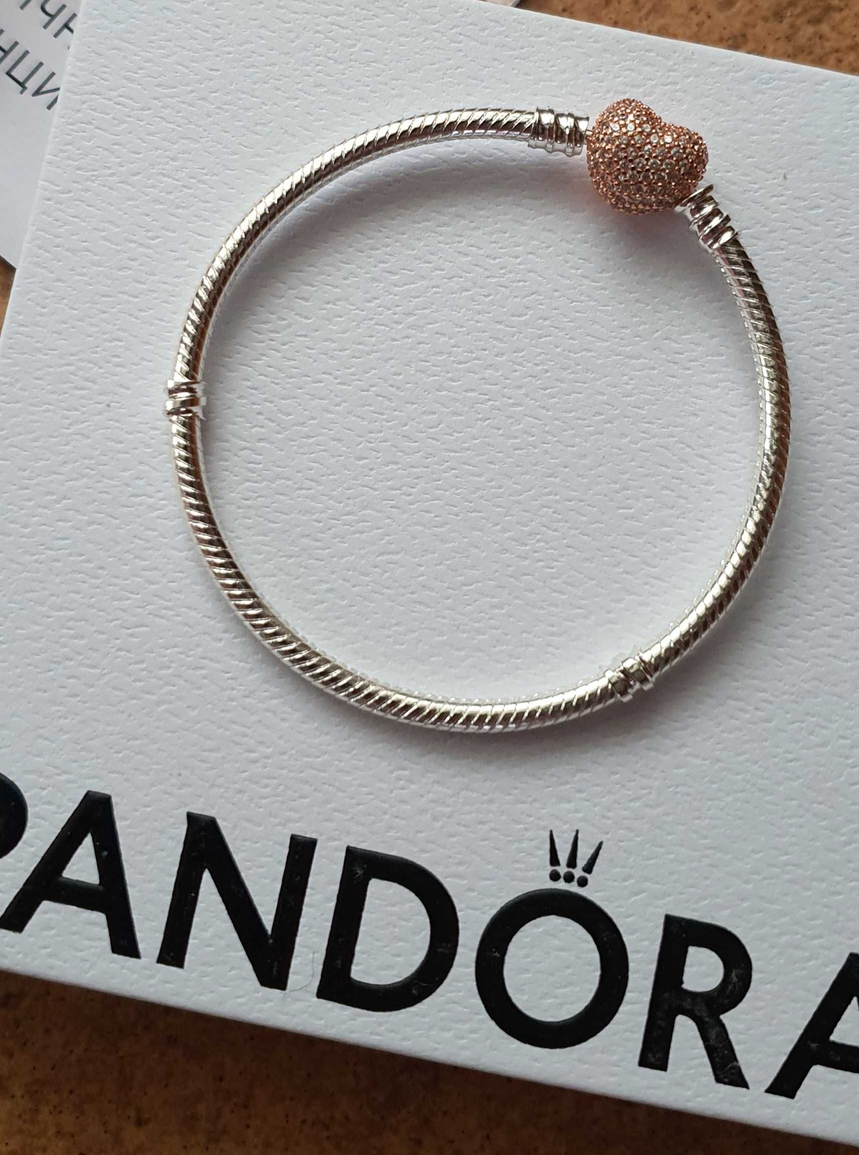 Оригинална сребърна гривна Pandora Rose Романтика, 18см със сертификат
