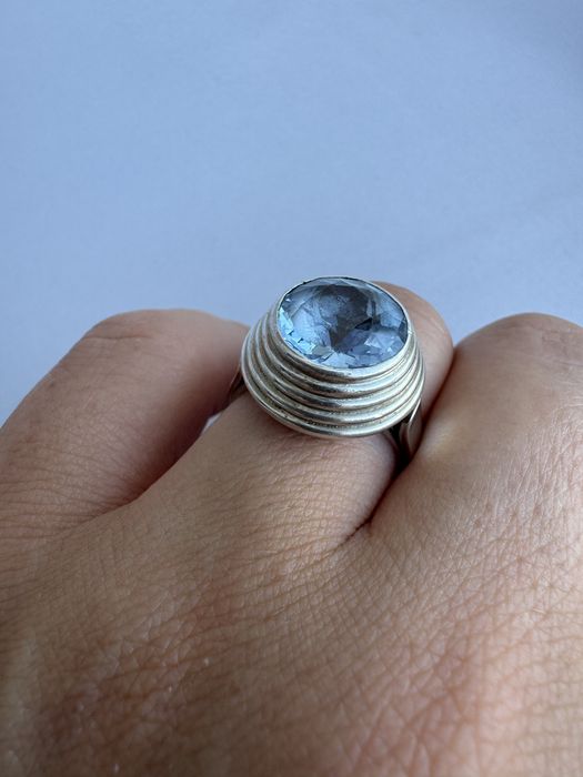 Inel din argint si acvamarin