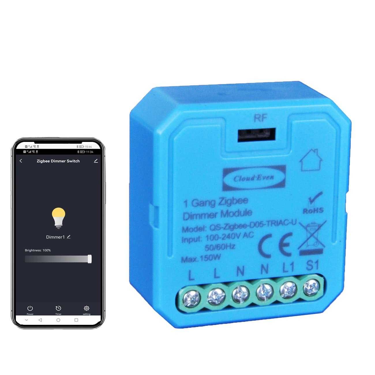 НОВ! Интелигентен димерен модул ZigBee, 150W, Smart Life,Tuya