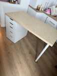 Birou ikea aspect stejar antichizat/alb