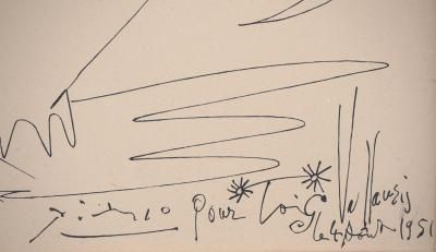 Gravura semnata: Pablo Picasso - Chouette sous les étoiles 1951