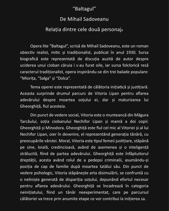 Eseuri opera Baltagul