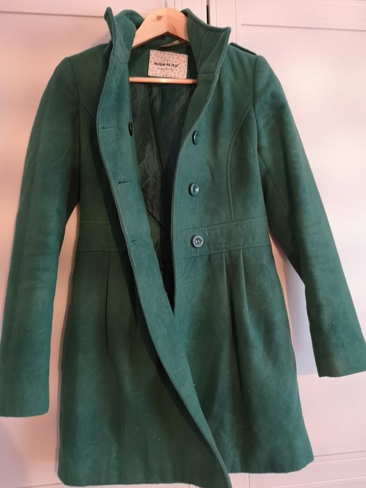 Palton Moda Alis verde, marime 34/XS