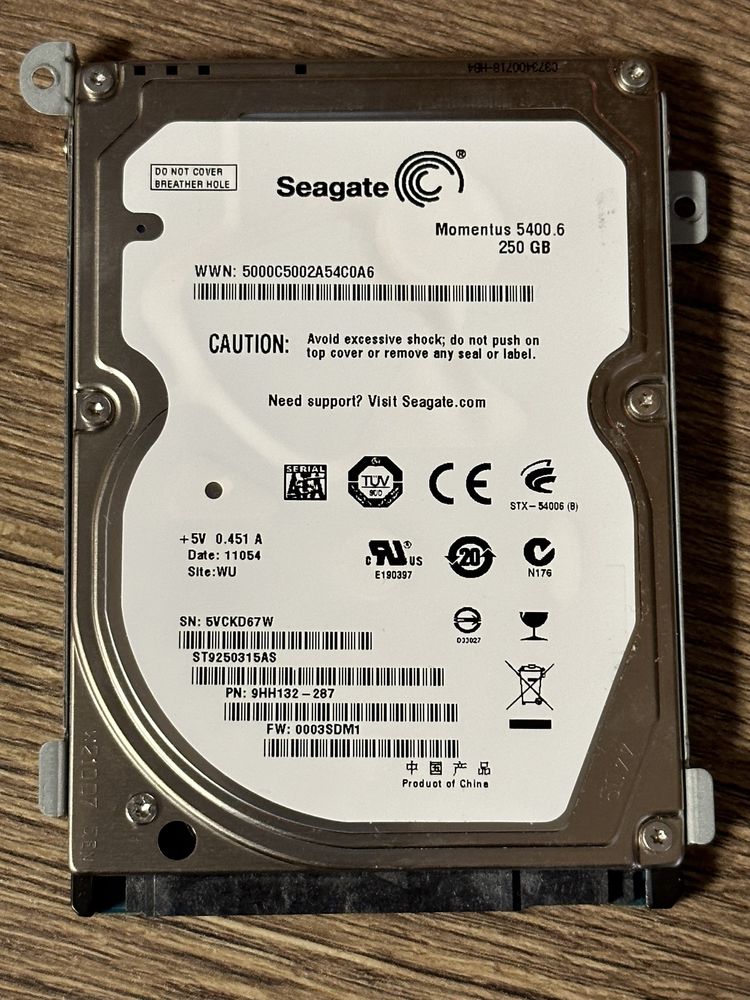 hdd Seagate 250 GB 2,5 inch