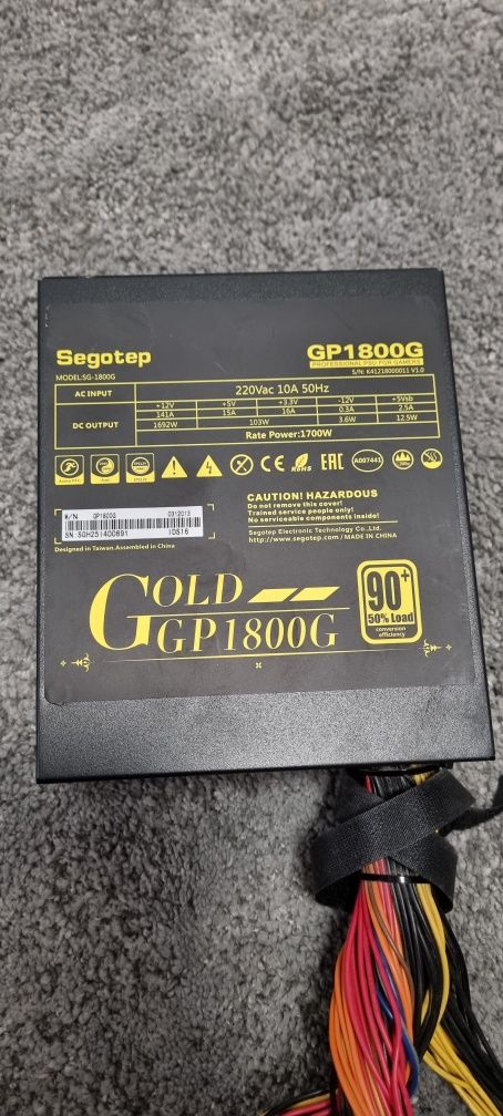 Sursa gaming Segotep GP1800G cu garantie