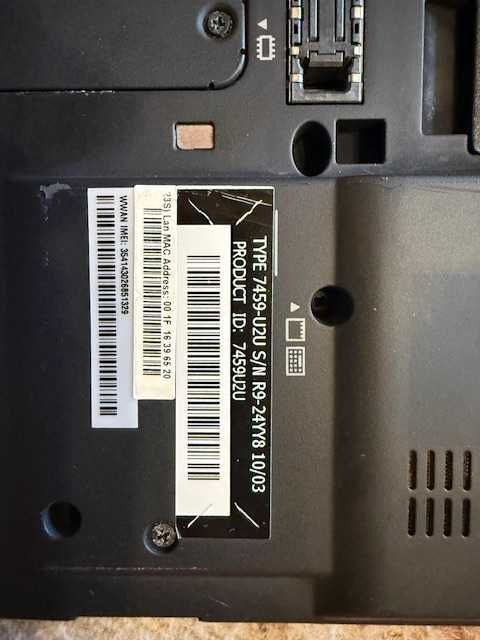 Laptop Lenovo ThinkPad x200