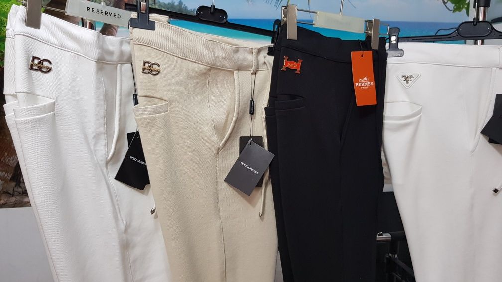 Pantaloni conici bumbac sport/casual Prada (nu DG,H3rmes)