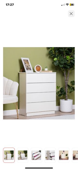 Комод Ikea, 70х35х85 см, белый